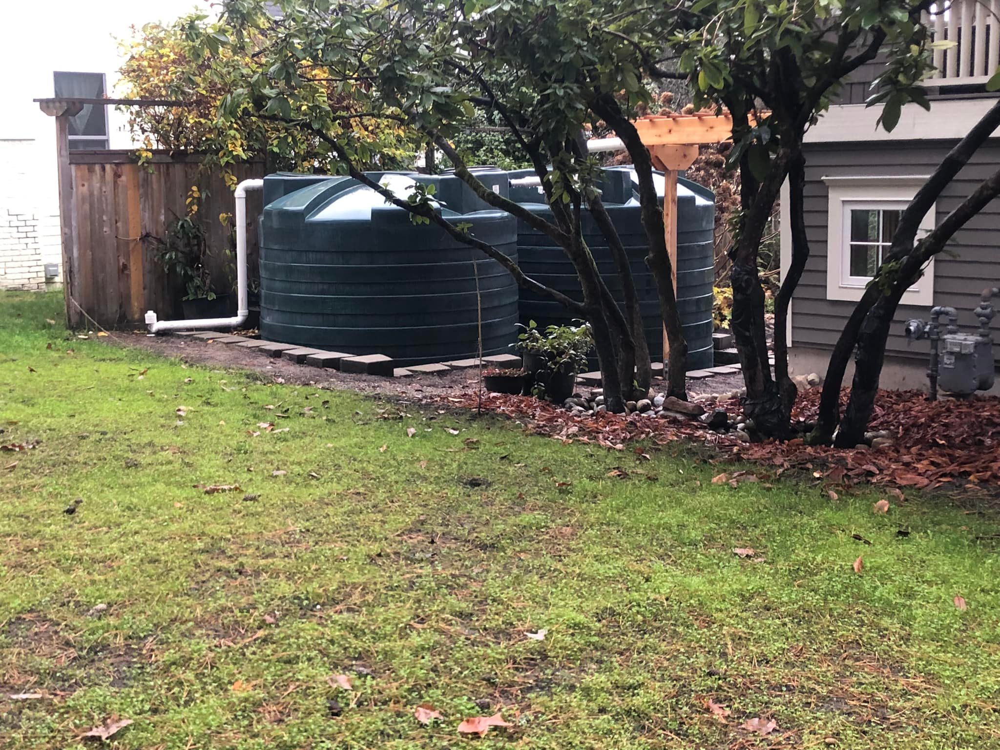 2650 Gallon Rainwater Harvesting Tank | Installed by Rain Dog Designs, Gig Harbor, WA | BushmanUSA.com